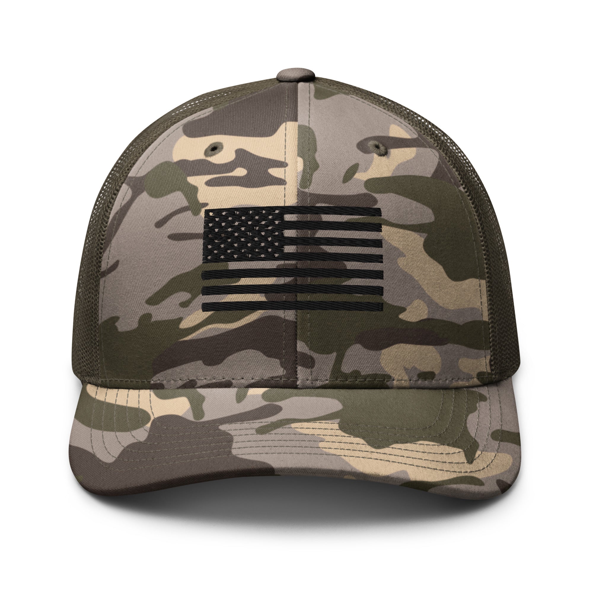 Camouflage Trucker Hat - American Flag